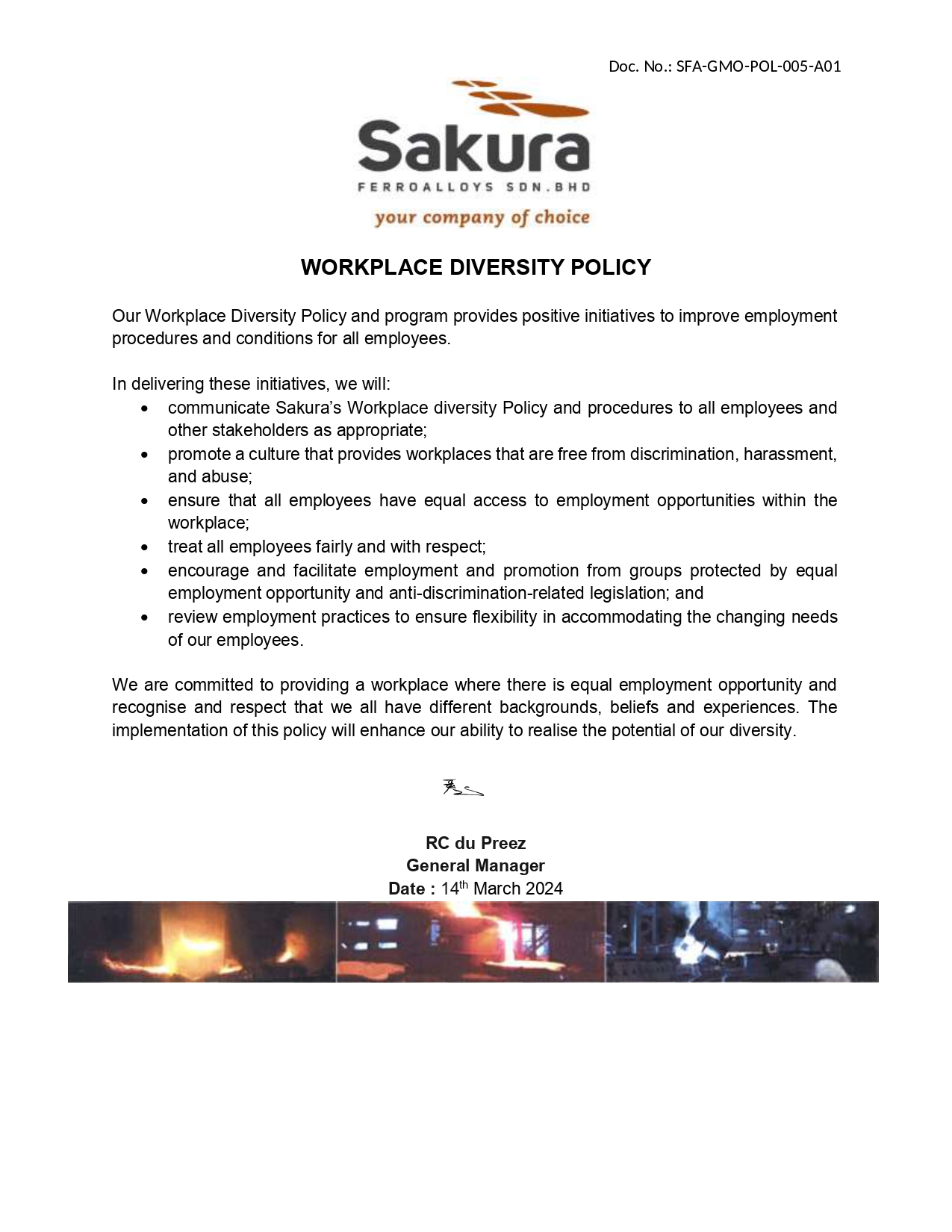 Workplace Diversity Policy